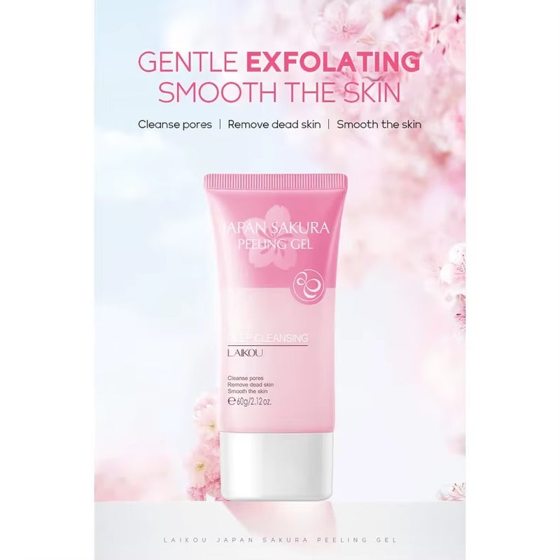 Sakura Peeling Gel Facial Exfoliation Cleans Pores Moisturizing Oil Control 60G