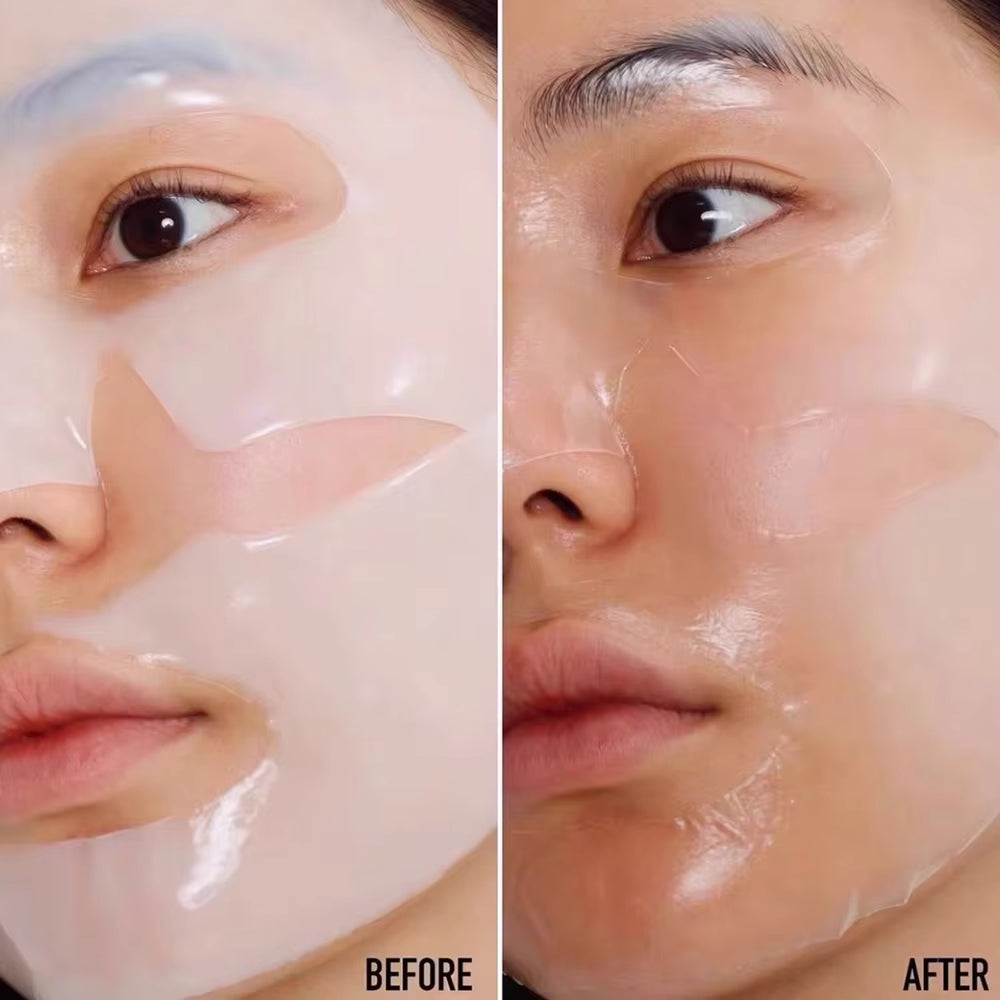 10PCS Collagen anti Wrinkle Facial Mask anti Aging Fade Fine Lines Firm Skin Moisturizing Brightening Skincare Korean Cosmetics