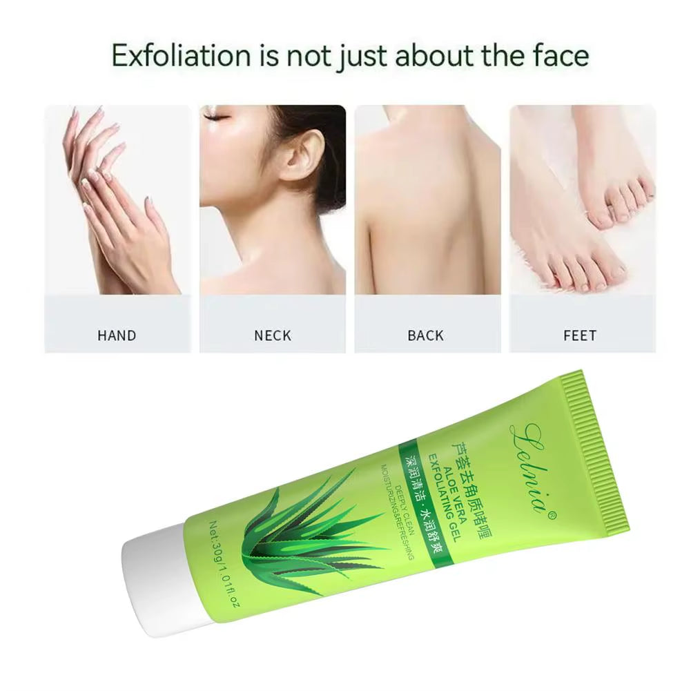 Facial Exfoliating Gel, Non-Scrub Gentle Exfoliant for Face & Body Dead Skin Peeling & Cleansing, Revealing Glowing Skin 30Ml
