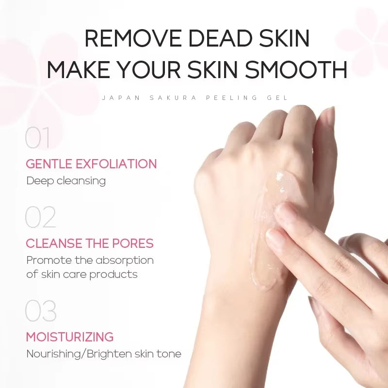 Sakura Peeling Gel Facial Exfoliation Cleans Pores Moisturizing Oil Control 60G